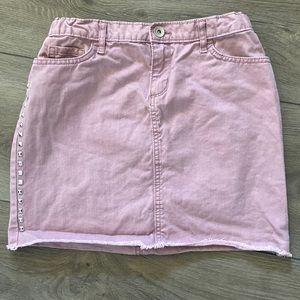 Mauve denim skirt